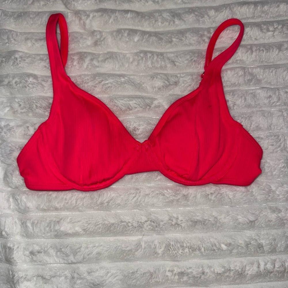Bright pink bikini top